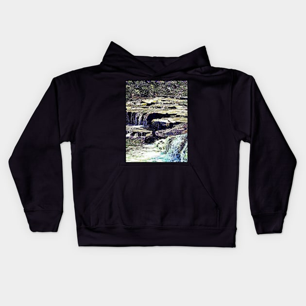 Niagara Falls NY - View From Luna Island Kids Hoodie by SusanSavad